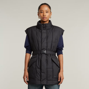 Belted Padded Vest - Black - Women, Jackets and Blazers, G-Star RAW catalog
