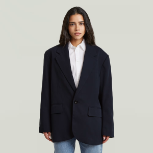 Big Boyfriend Oversized Blazer - Dark blue - Women, Jackets and Blazers, G-Star RAW catalog