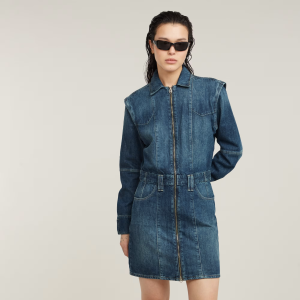 Biker Dress - Dark blue - Women, Dresses, G-Star RAW catalog
