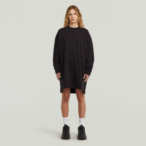 Biker Zip Sweater Dress - Black - Women, Dresses, G-Star RAW catalog