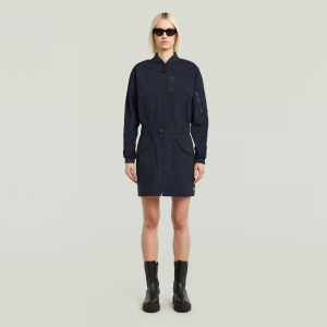 Bomber Dress - Dark blue - Women, Dresses, G-Star RAW catalog