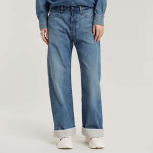 Bowey Barrel Lined Loose Jeans - Medium blue - Women, Jeans, G-Star RAW catalog