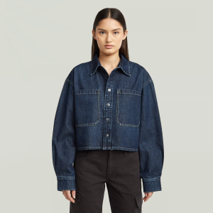 Boxy 2-Pocket Overshirt - worn in eclipse - Women, overshirts, G-Star RAW catalog