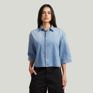 Boxy Blouse - Medium blue - Women, Shirts, G-Star RAW catalog