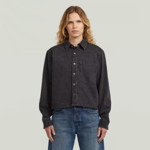 Boxy Relaxed 1-Pocket Shirt - Black - Women, Shirts, G-Star RAW catalog