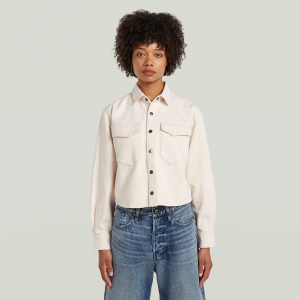 Boxy Relaxed Overshirt - White - Women, overshirts, G-Star RAW catalog