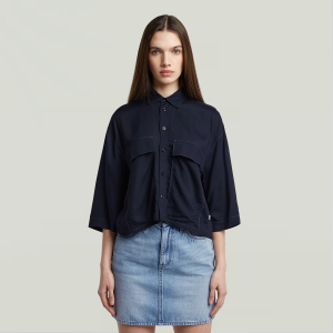 Boxy Shirt - Dark blue - Women, Shirts, G-Star RAW catalog