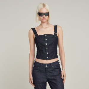 Bustier Top Detachable Straps - Dark blue - Women, Shirts, G-Star RAW catalog