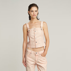 Bustier Top Detachable Straps - Pink - Women, Shirts, G-Star RAW catalog