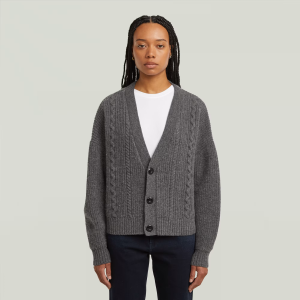 Cable Cropped Cardi Knit - Multi color - Women, Knitwear, G-Star RAW catalog