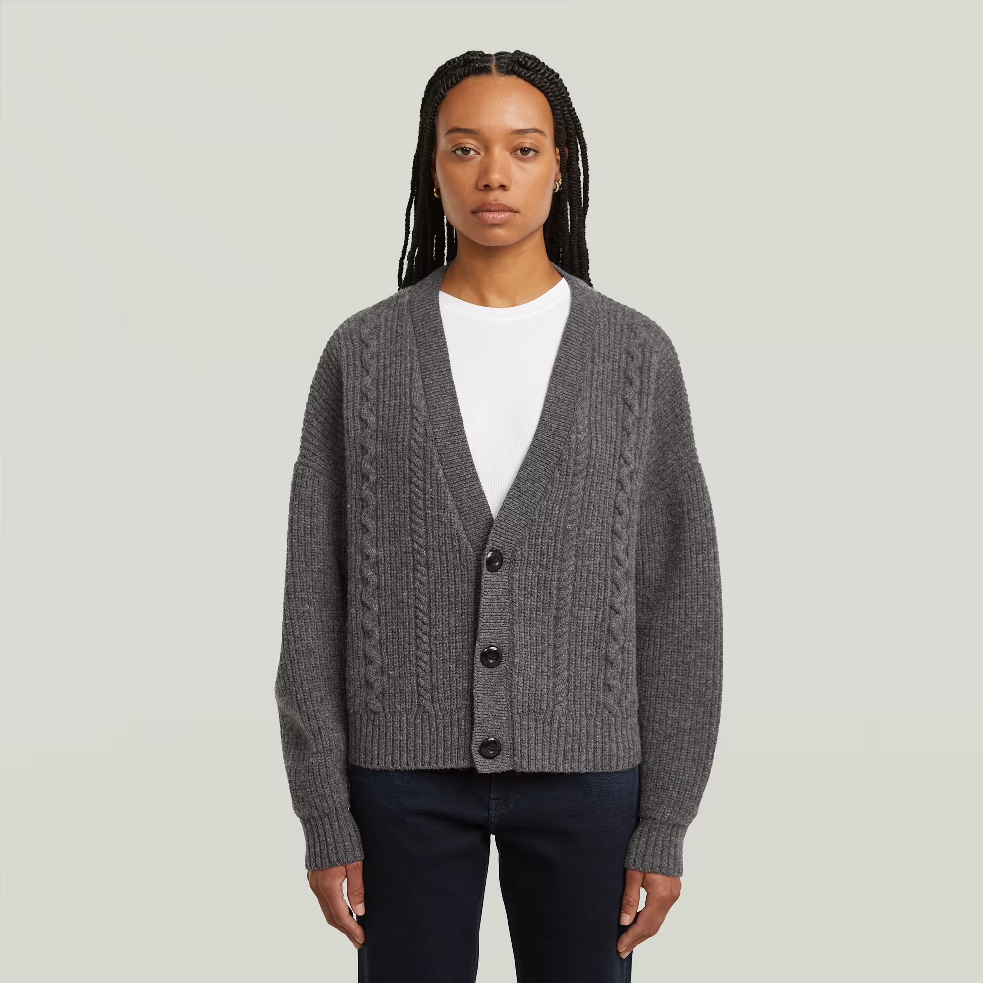 Cable Cropped Cardi Knit - Multi color - Women, Knitwear, G-Star RAW catalog