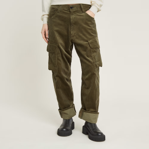 Cargo Cord 3D Boyfriend Pants - Green - Women, Pants, G-Star RAW catalog