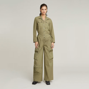 Cargo Jumpsuit - Green - Women, Jumpsuits-Overalls, G-Star RAW catalog