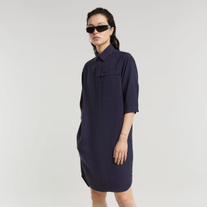 Cargo Tunic Dress - Dark blue - Women, Dresses, G-Star RAW catalog