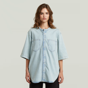 Carter 2-Pocket Denim Shirt - Medium blue - Women, Shirts, G-Star RAW catalog