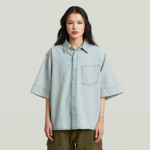Carter One Pocket Denim Shirt - Light blue - Women, Shirts, G-Star RAW catalog