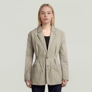Cinched Blazer - Beige - Women, Jackets and Blazers, G-Star RAW catalog