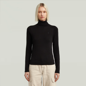 Core Turtle Slim Knit - Black - Women, Knitwear, G-Star RAW catalog