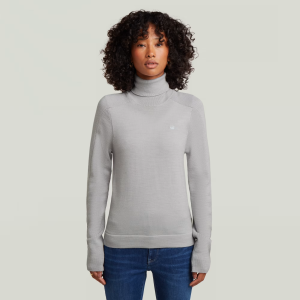 Core Turtle Slim Knit - Light blue - Women, Knitwear, G-Star RAW catalog
