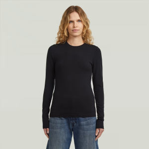 Crew Slim T-Shirt - Black - Women, T-Shirts, G-Star RAW catalog