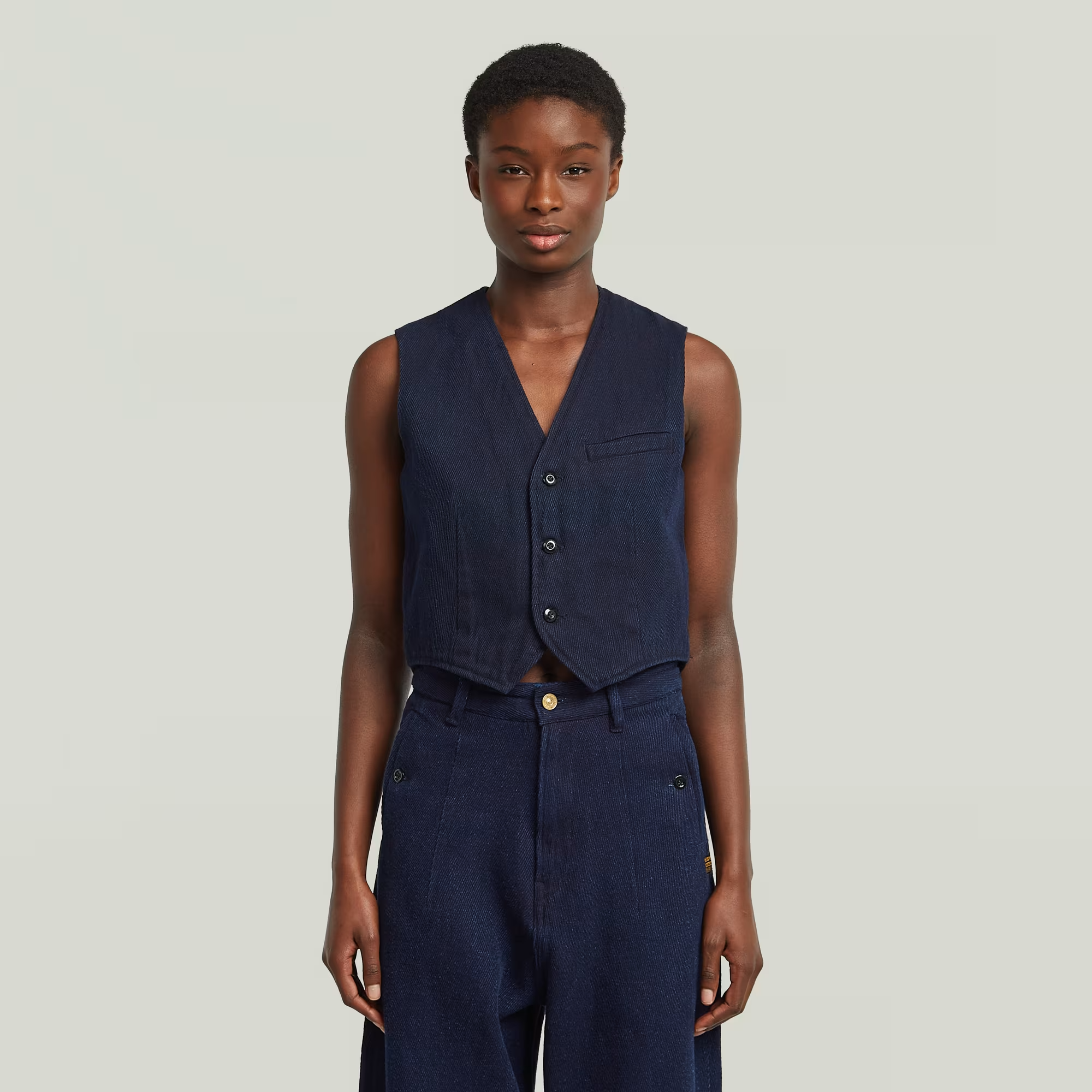 Denim Waistcoat - Dark blue - Women, Jackets and Blazers, G-Star RAW catalog