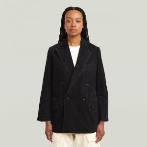Double Breasted Blazer - Grey - Women, Jackets and Blazers, G-Star RAW catalog