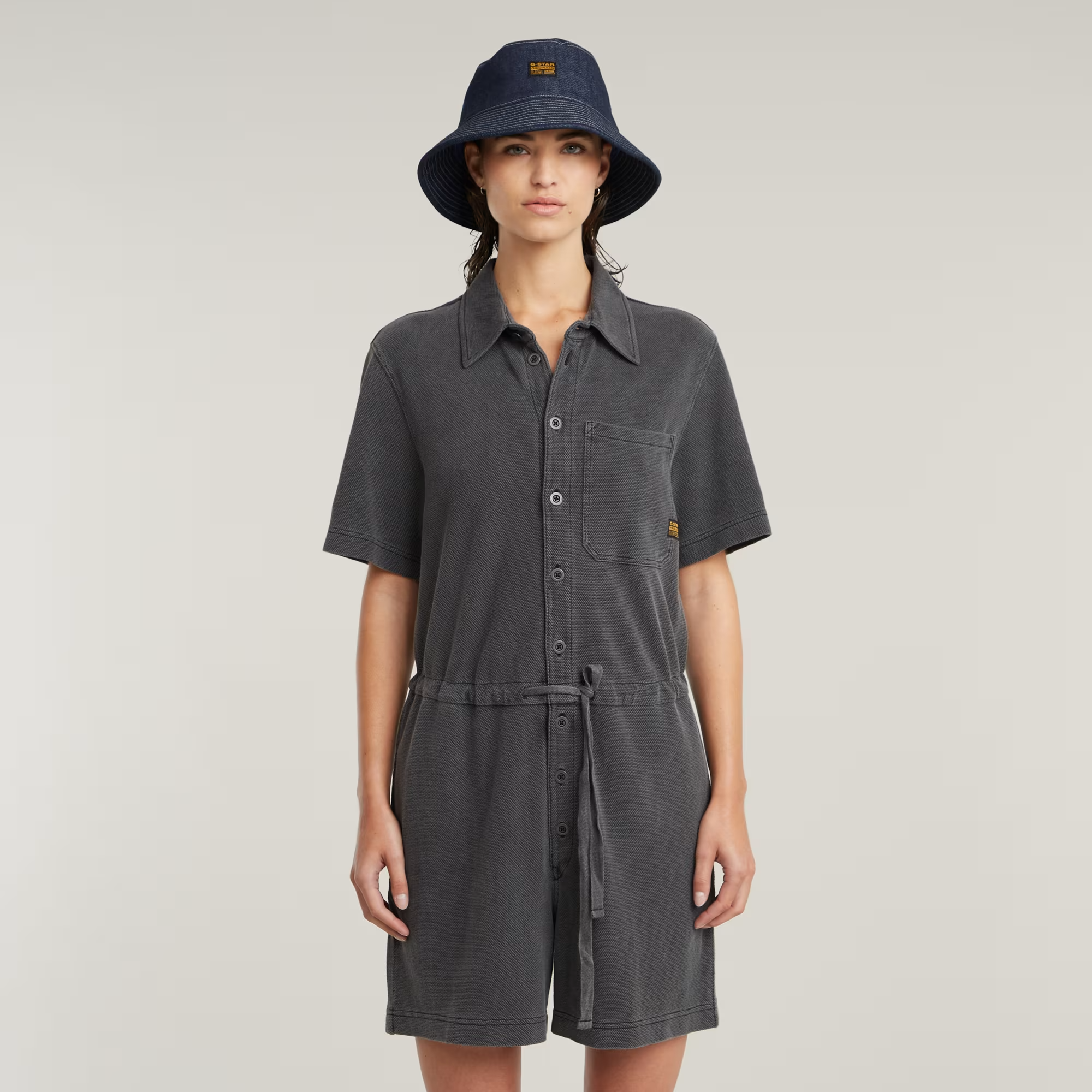 Easy Short Jumpsuit - Black - Women, Jumpsuits-Overalls, G-Star RAW catalog