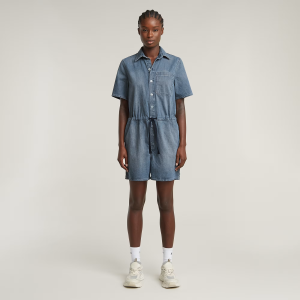 Easy Short Jumpsuit - Medium blue - Women, Jumpsuits-Overalls, G-Star RAW catalog