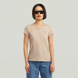 Eyben Slim V-Neck Top 2.0 - Beige - Women, T-Shirts, G-Star RAW catalog