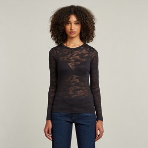Fine Lace AOP Slim Top - Multi color - Women, T-Shirts, G-Star RAW catalog