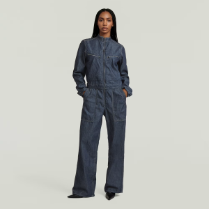 Flight Long Sleeve Jumpsuit - Dark blue - Women, Jumpsuits-Overalls, G-Star RAW catalog