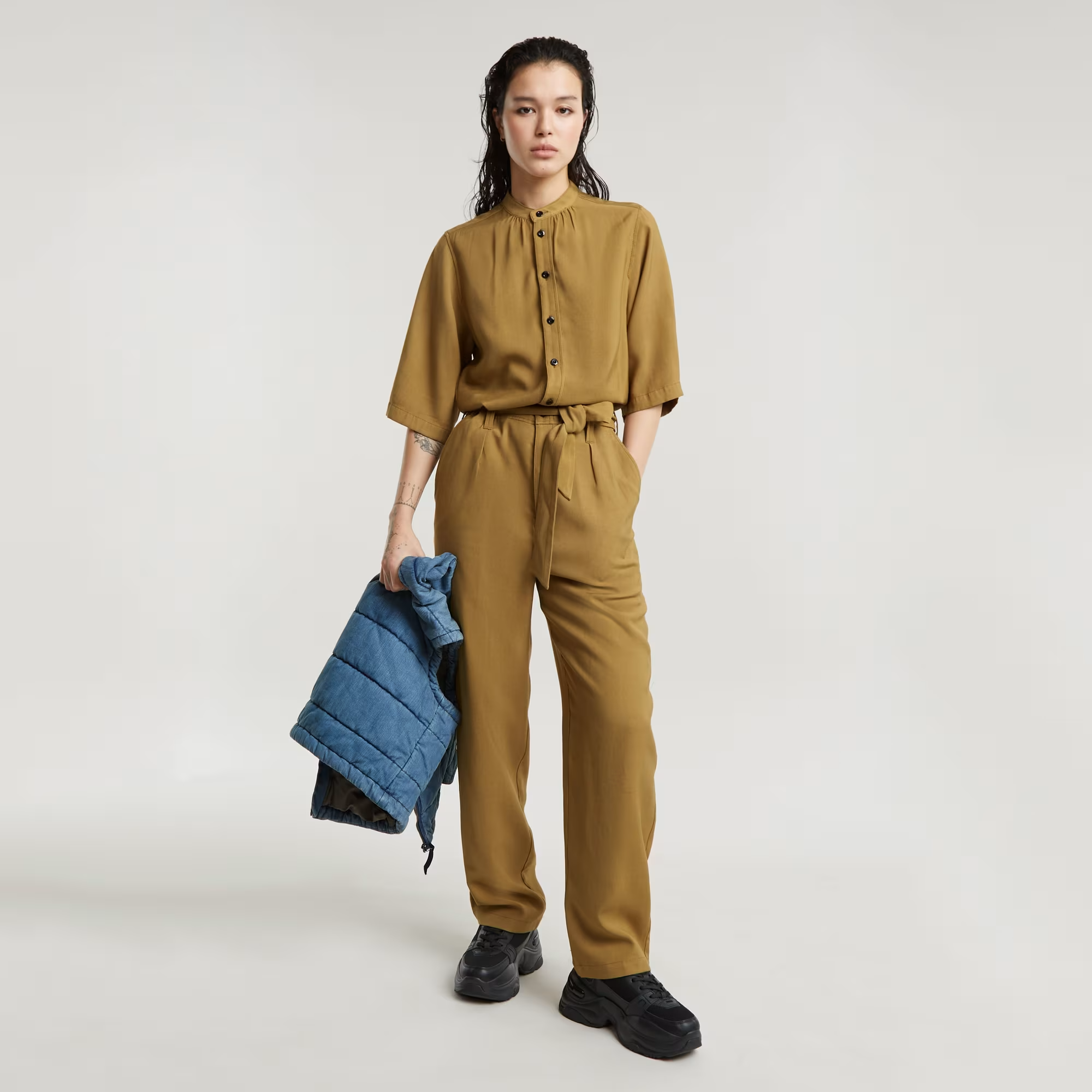 Fluid Jumpsuit - Beige - Women, Jumpsuits-Overalls, G-Star RAW catalog