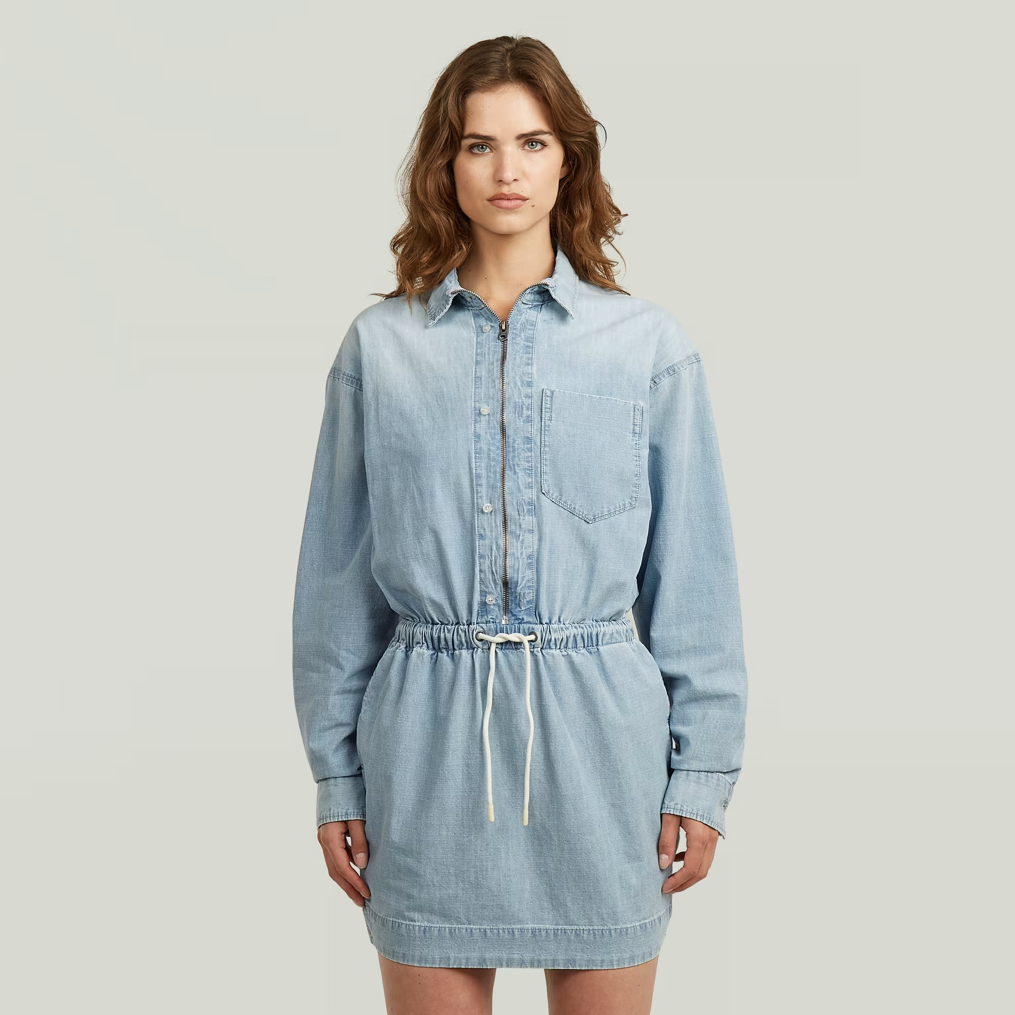 Fluid Utility Dress - Light blue - Women, Dresses, G-Star RAW catalog