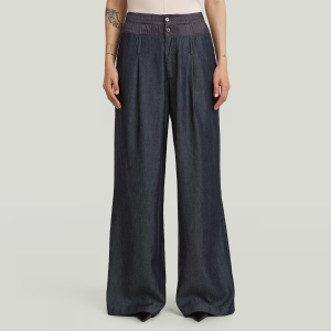 Fluid Wide Leg Pants - Dark blue - Women, Pants, G-Star RAW catalog