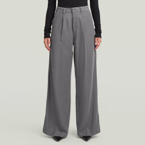 Fluid Wide Leg Pants - Grey - Women, Pants, G-Star RAW catalog