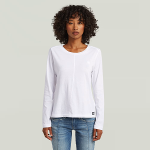 Front Seam T-Shirt - White - Women, T-Shirts, G-Star RAW catalog