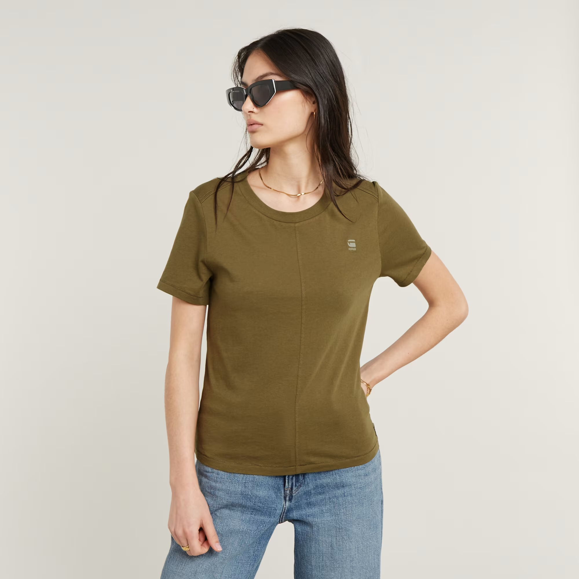 Front Seam Top - Green - Women, T-Shirts, G-Star RAW catalog