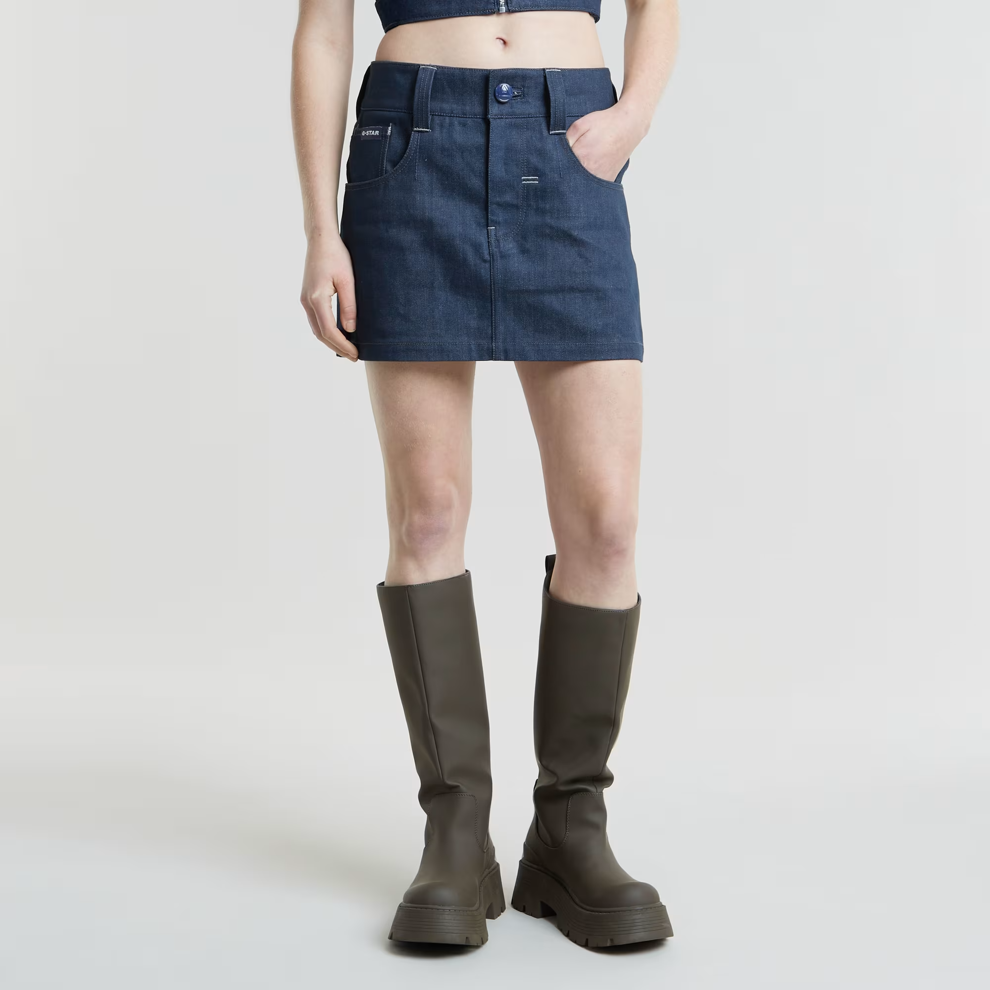 G-Star Origins Bowey Selvedge Skirt - Dark blue - Women, Skirts, G-Star RAW catalog