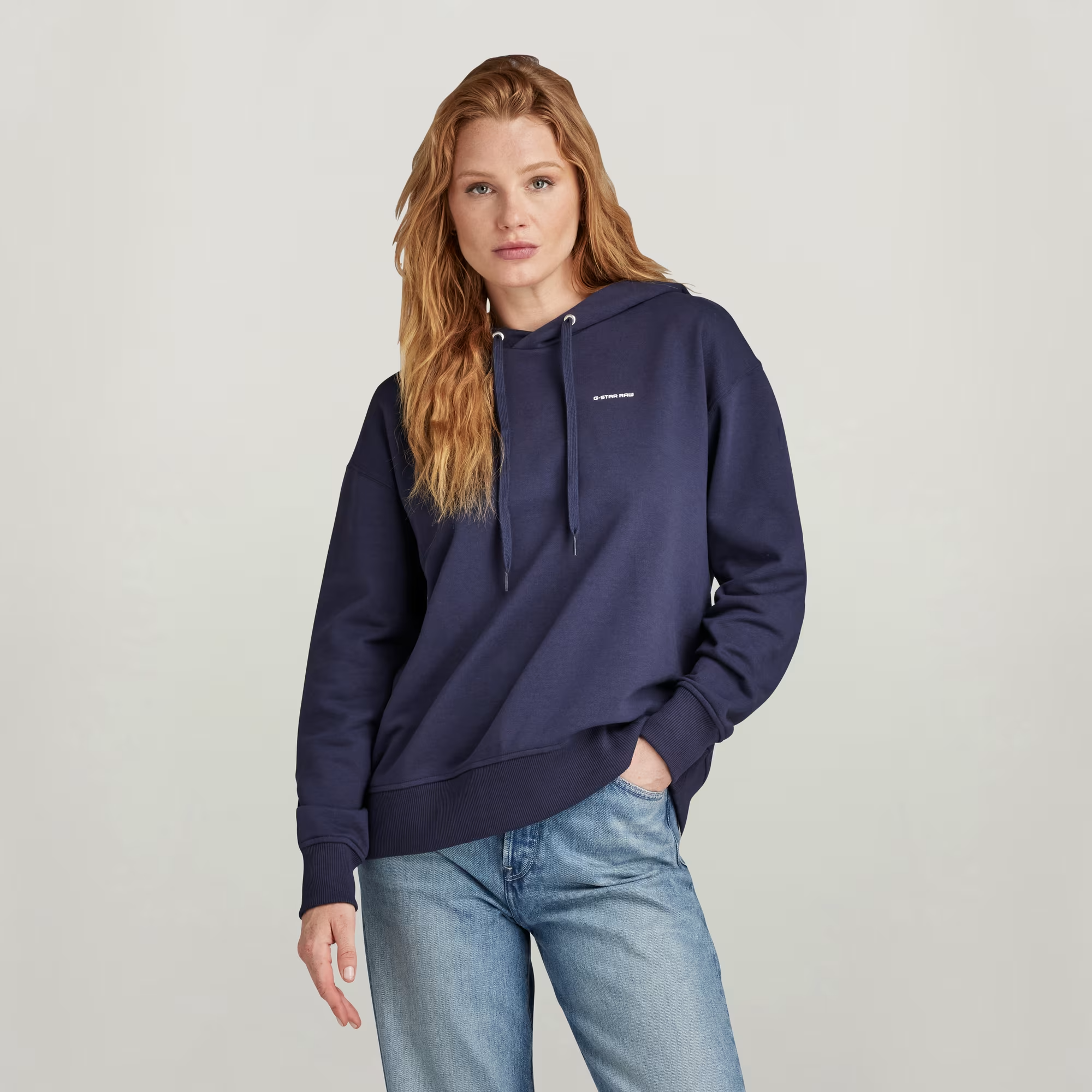 Graphic Core Hooded Sweater - Dark blue - Women, Sweatshirts-Hoodies, G-Star RAW catalog