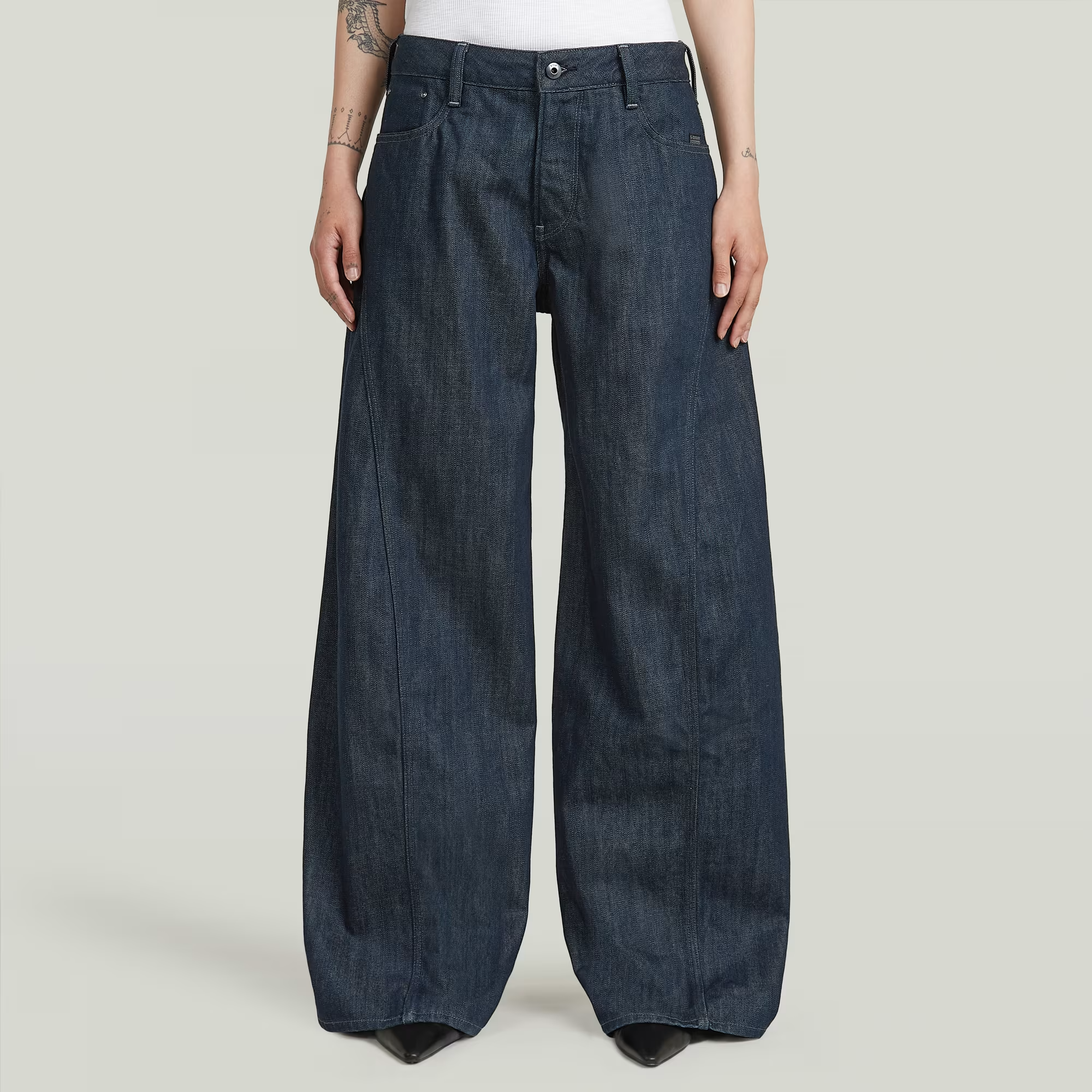 Helyx Cinch Wide Jeans - Dark blue - Women, Jeans, G-Star RAW catalog