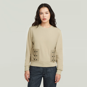 Heritage Hardware Snaps Sweater - Beige - Women, Sweatshirts-Hoodies, G-Star RAW catalog