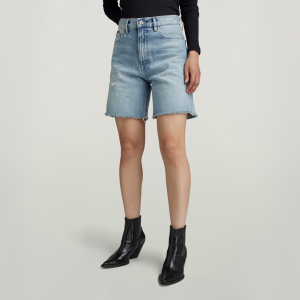 High Bermuda Shorts Raw Edge - Light blue - Women, Shorts, G-Star RAW catalog