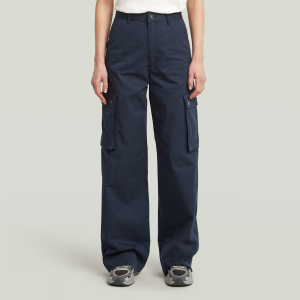 High Waist Cargo Pants - Dark blue - Women, Pants, G-Star RAW catalog
