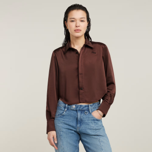 Holiday Cropped Shirt - Red - Women, Shirts, G-Star RAW catalog