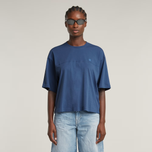 Horizontal Seam Loose Top - Medium blue - Women, T-Shirts, G-Star RAW catalog