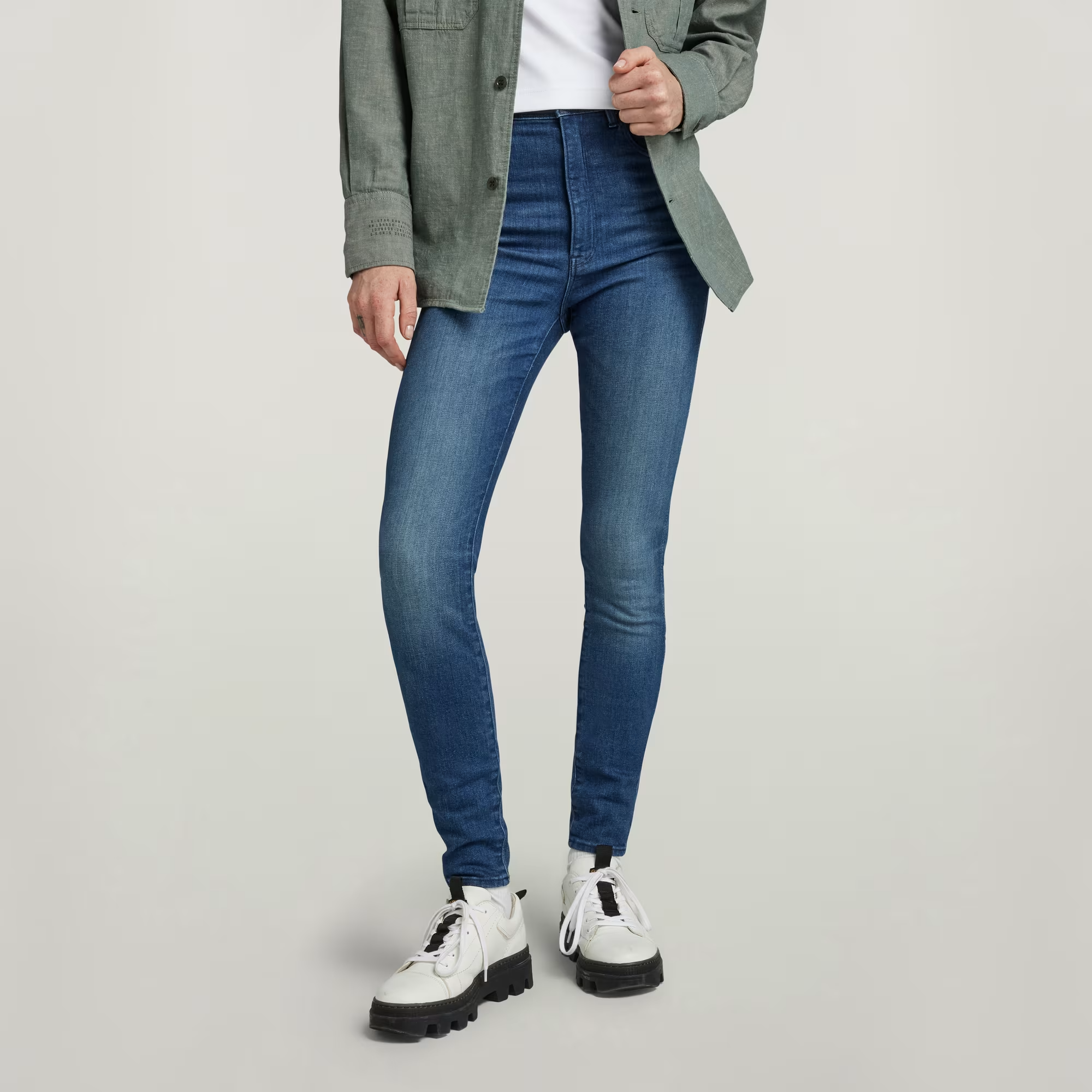 Kafey Ultra High Skinny Jeans - Medium blue - Women, Jeans, G-Star RAW catalog