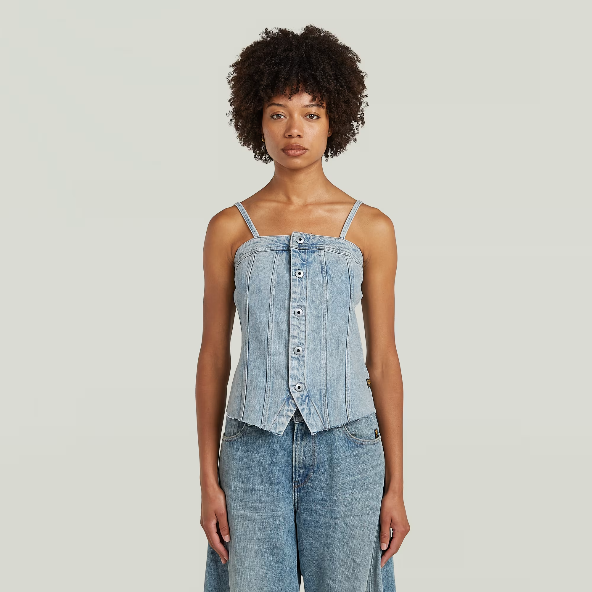Kick Bustier Top - Light blue - Women, Shirts, G-Star RAW catalog