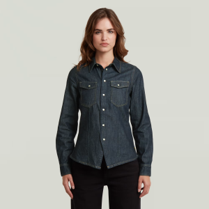 Kick Slim Shirt - Dark blue - Women, Shirts, G-Star RAW catalog