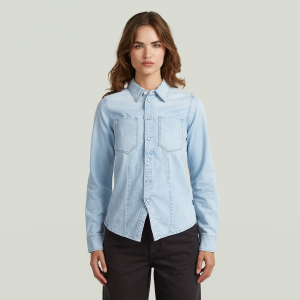 Kick Slim Shirt - Light blue - Women, Shirts, G-Star RAW catalog