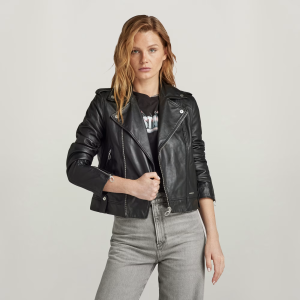 Leather Biker Jacket - Black - Women, Basics, G-Star RAW catalog